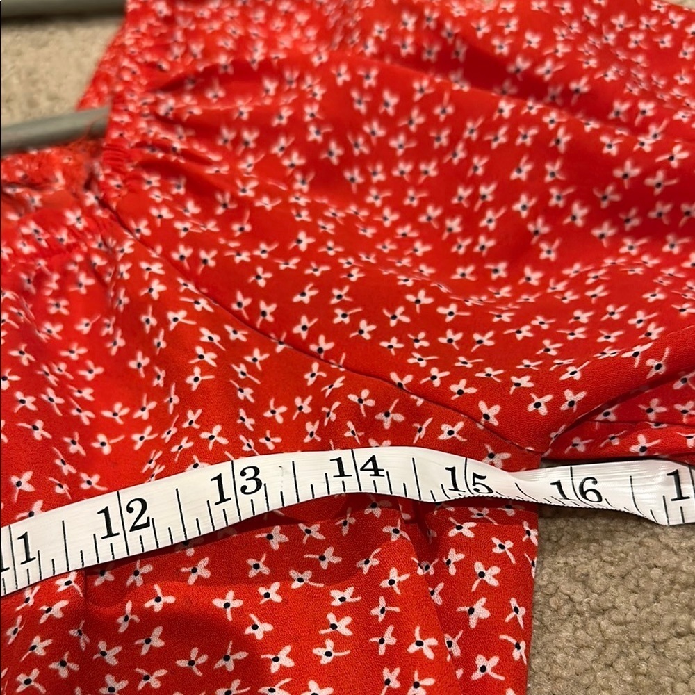 Sienna Sky Red and White Smocked Puff Sleeve Blouse​​​​ - Picture 6 of 6